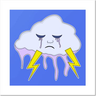 Sad Cloud Crying Posters and Art